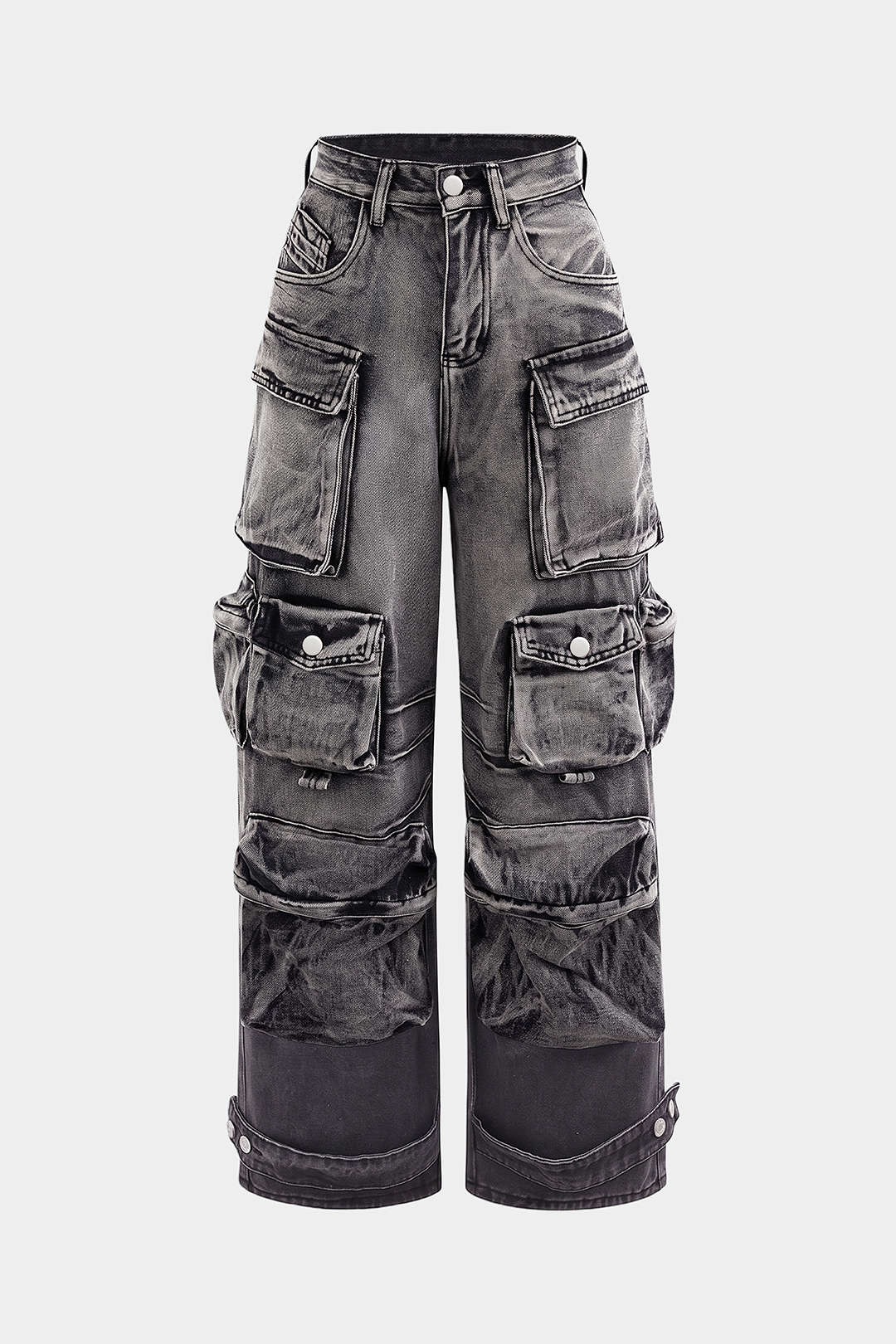 Cargo Jeans Women - Wide Leg Multi Pocket