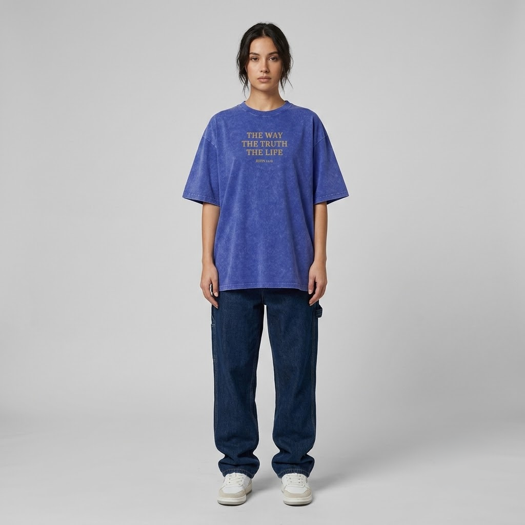 T-Shirt | Jesus is The Way | The Truth The Life - John 14:6 Washed