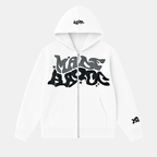 Oversized Zip Up Hoodie Streetwear Y2K-Tithesource-White-S-