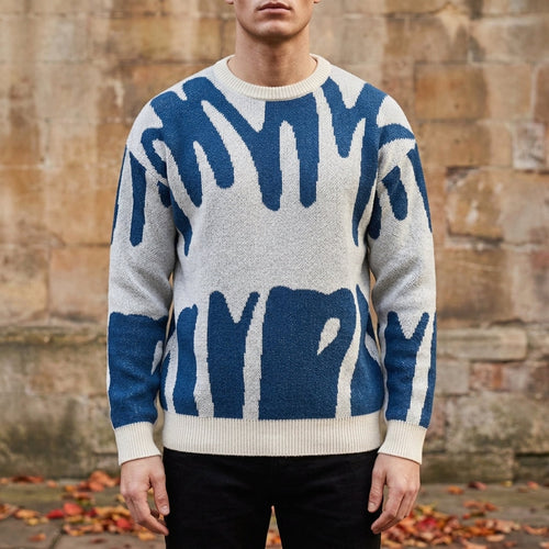 Abstract Knit Sweater - Comfort fit