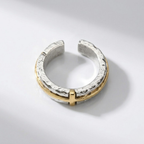 Adjustable Cross Ring Gold and Silver | Eternal Faith