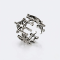 Adjustable Jesus Cross Retro Silver Metal Ring