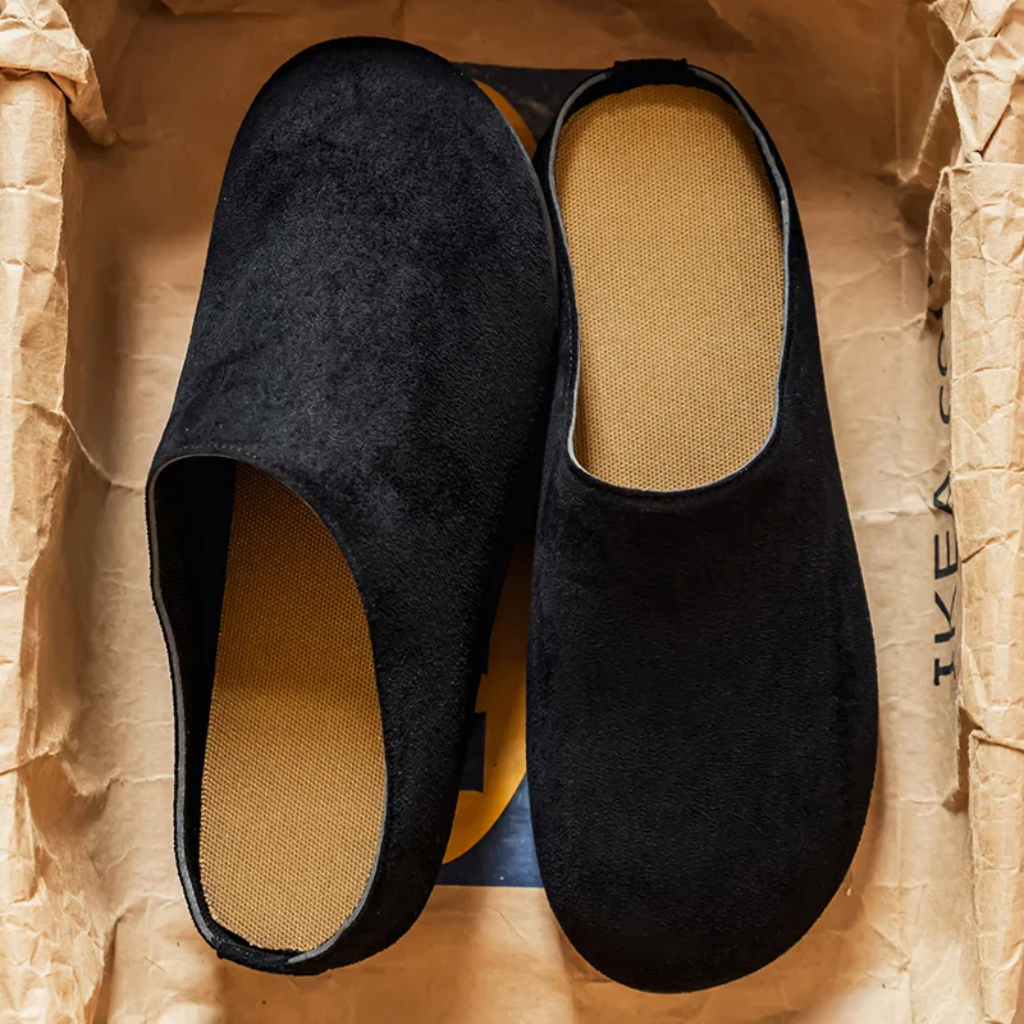 Clogs for Men Suede Mules - Amsterdam Cork Footbed
