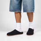 Clogs for Men Suede Mules - Amsterdam Cork Footbed
