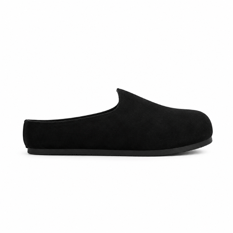 Clogs for Men Suede Mules - Amsterdam Cork Footbed