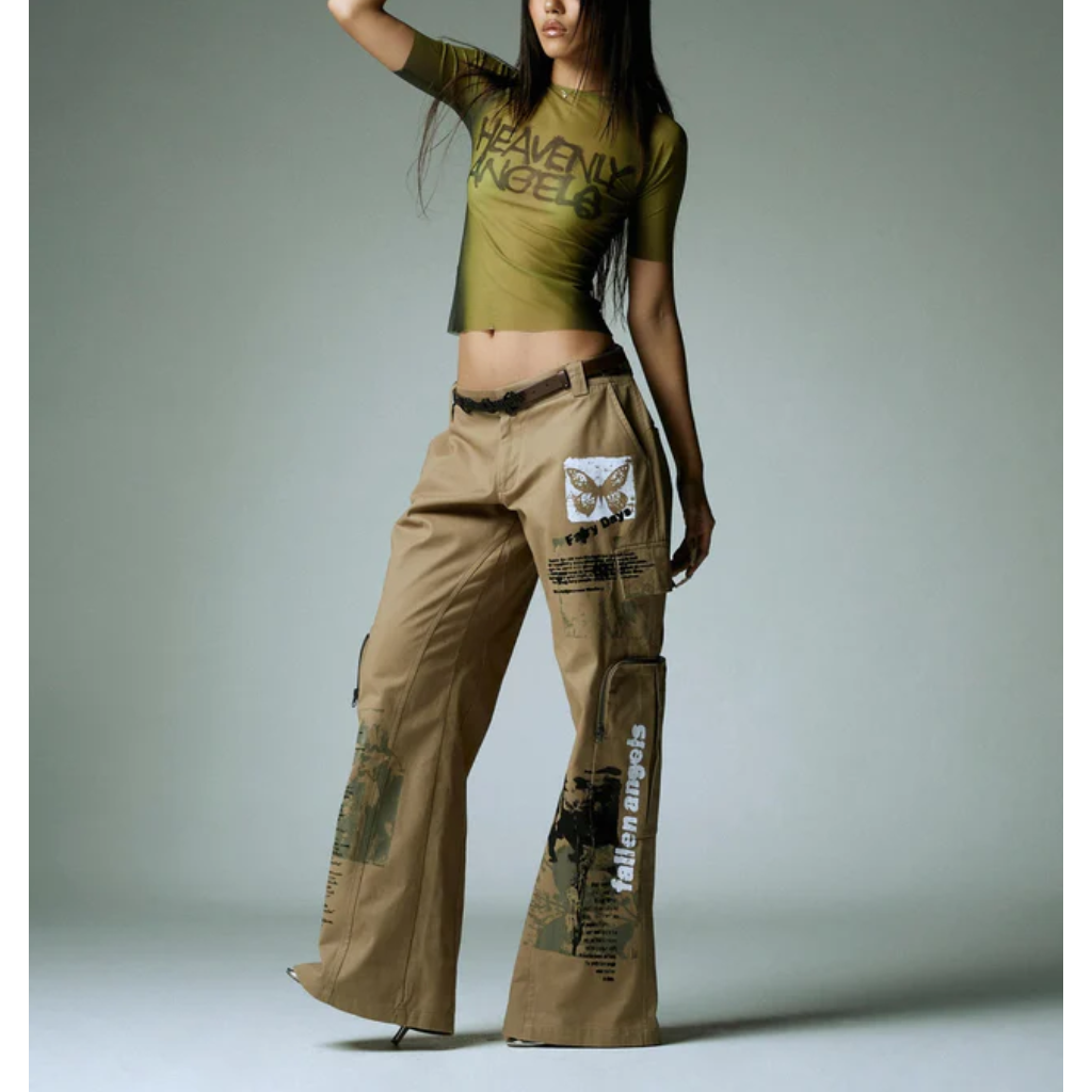 Angel Graphic Crop Top Women - Y2K Cropped Tee-Tithesource-