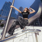 Baggy Black Jeans Women - Dragon Print Y2K
