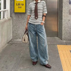 Baggy Jeans Blue - Wide Leg Denim-Tithesource-