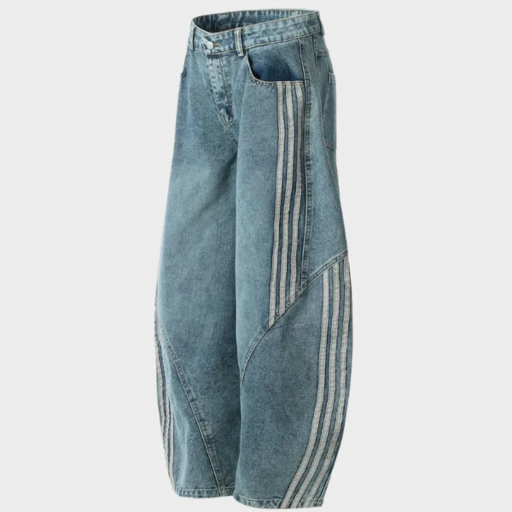Baggy Jeans Blue - Wide Leg Denim-Tithesource-