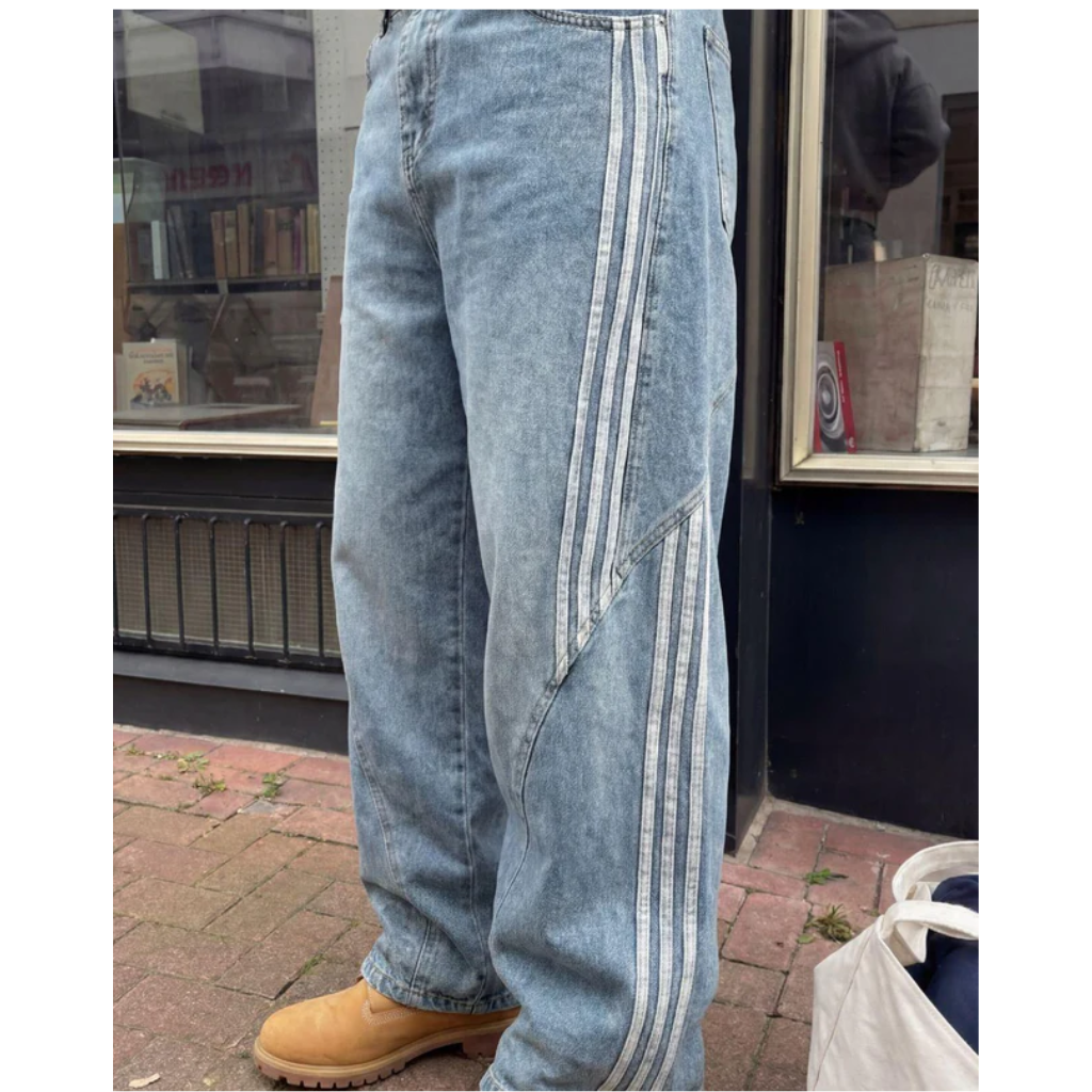 Baggy Jeans Blue - Wide Leg Denim-Tithesource-
