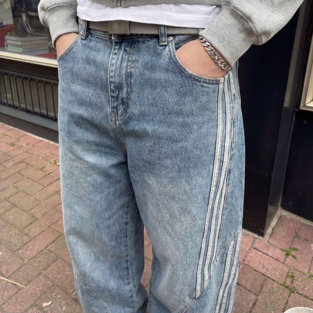 Baggy Jeans Blue - Wide Leg Denim-Tithesource-