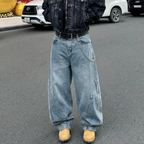 Baggy Jeans Blue - Wide Leg Denim-Tithesource-