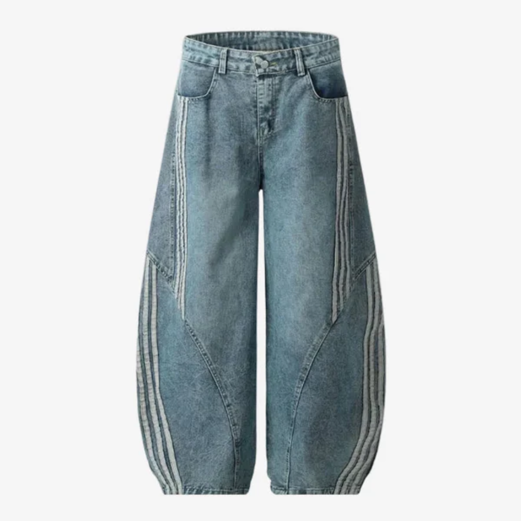 Baggy Jeans Blue - Wide Leg Denim-Tithesource-Blue-S-