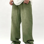 Baggy Jeans Men Green - Oversized Streetwear Denim