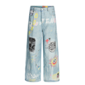 Baggy Jeans Men Wide Leg Print Graffiti Y2K Streetwear