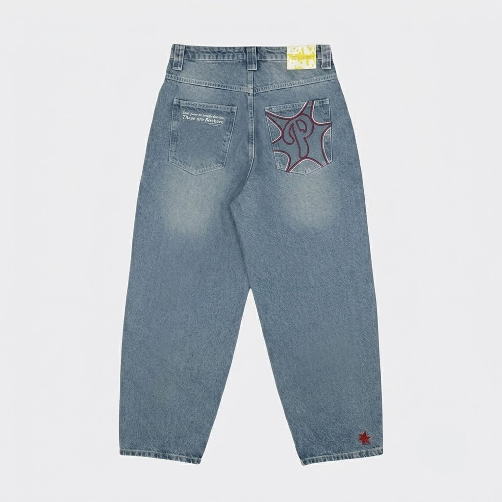 Baggy Jeans Podium - Streetwear Wide Leg Denim-Tithesource-