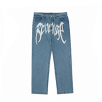 Baggy Jeans Revenge Graphic - Men Wide Leg Streetwear Y2K