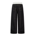 Baggy Jeans Women Black Wide Leg Low Rise Denim