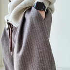 Baggy Pants Men Barrel Wide Leg Striped Streetwear