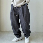 Baggy Pants Men Barrel Wide Leg Striped Streetwear