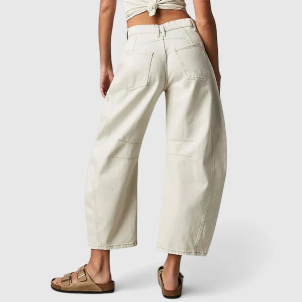 Barrel Jeans Women High Waist Wide Leg Denim