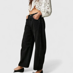 Barrel Jeans Women High Waist Wide Leg Denim