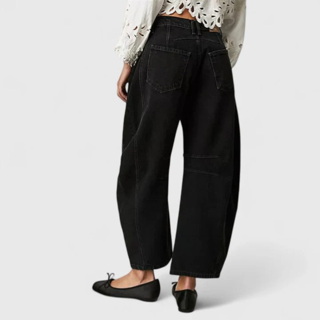 Barrel Jeans Women High Waist Wide Leg Denim