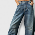Barrel Jeans Women High Waist Wide Leg Denim