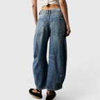 Barrel Jeans Women High Waist Wide Leg Denim