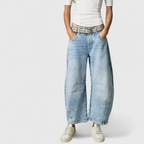 Barrel Jeans Women High Waist Wide Leg Denim