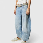 Barrel Jeans Women High Waist Wide Leg Denim