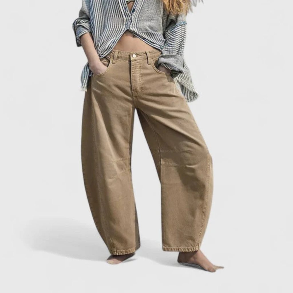 Barrel Jeans Women High Waist Wide Leg Denim