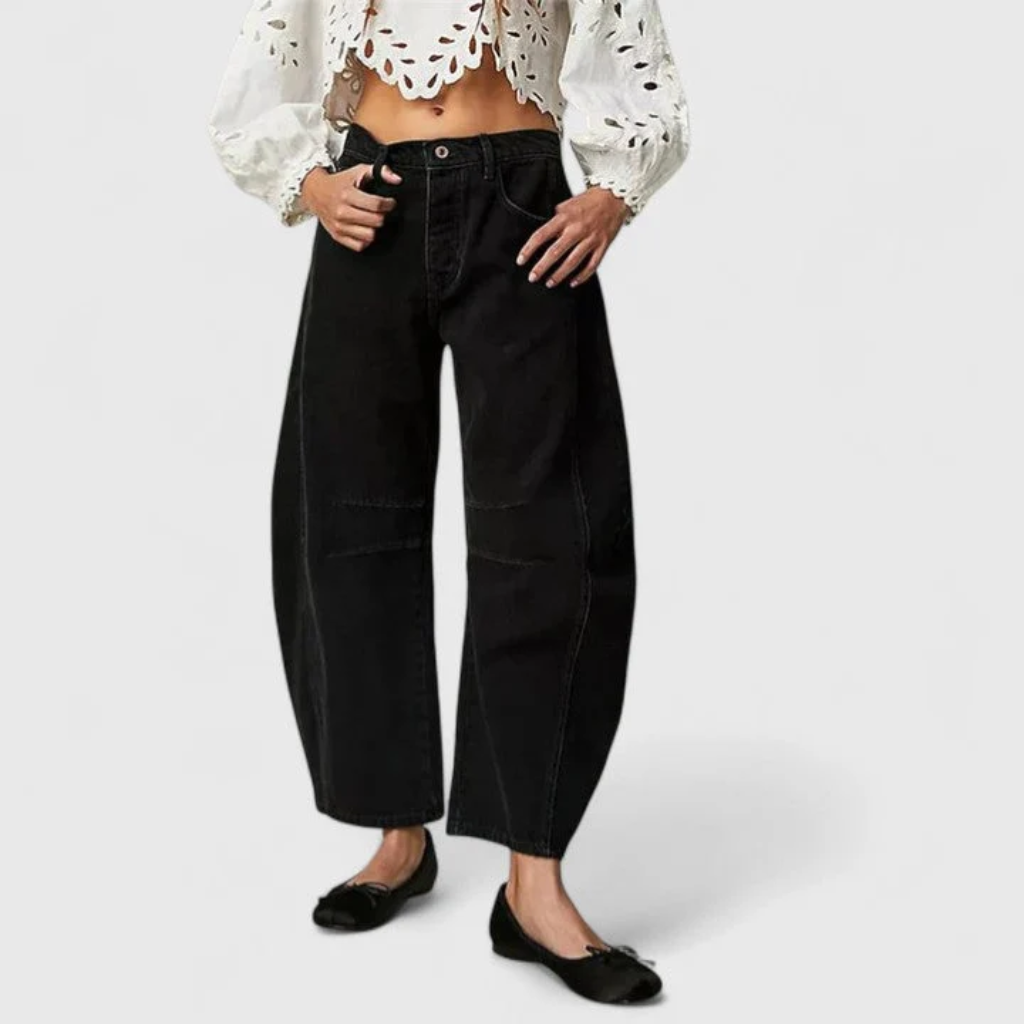 Barrel Jeans Women High Waist Wide Leg Denim