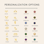 Birthstone Zodiac Gold Necklace Women