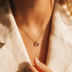 Birthstone Zodiac Gold Necklace Women