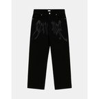 Black Baggy Jeans Men Wide Leg Streetwear Y2K-Tithesource-Black-S-