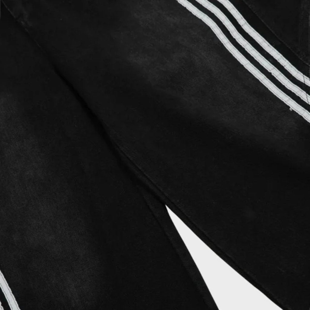 Black Baggy Jeans - Wide Leg Denim-Tithesource-