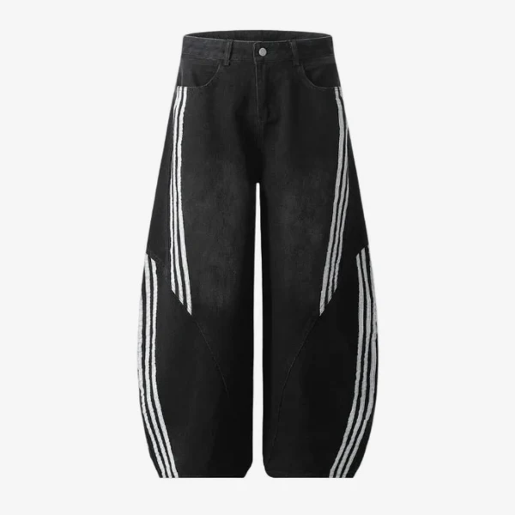 Black Baggy Jeans - Wide Leg Denim-Tithesource-Black-S-