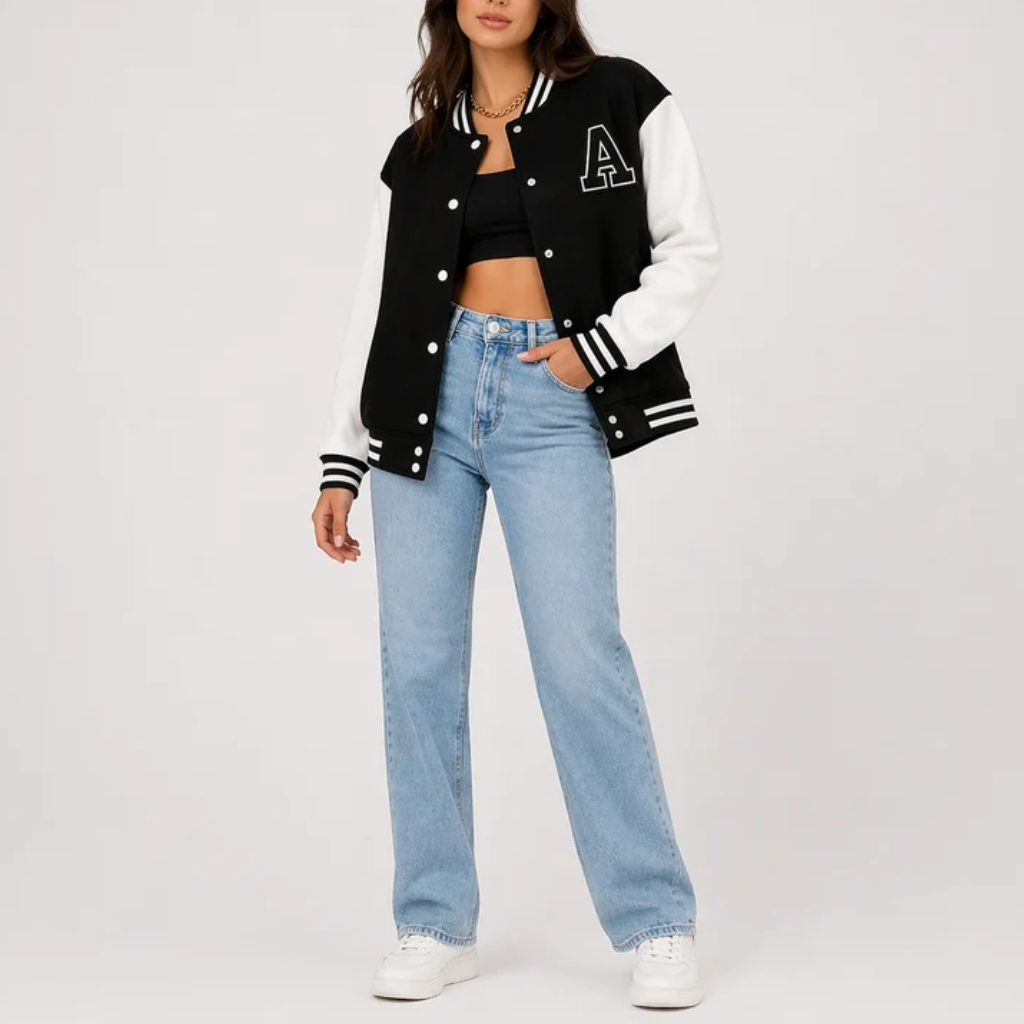 Bomber Jacket For Women - Varsity Jacket