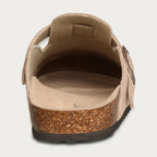 Boston Suede Clogs - Ergonomic Cork Footbed Platform Clogs-Tithesource-