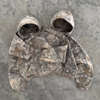 Camo Hoodie Oversized - Zip Up Camouflage Sweatshirt-Tithesource-