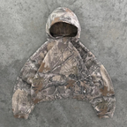 Camo Hoodie Oversized - Zip Up Camouflage Sweatshirt-Tithesource-Brown-Hoodie-S