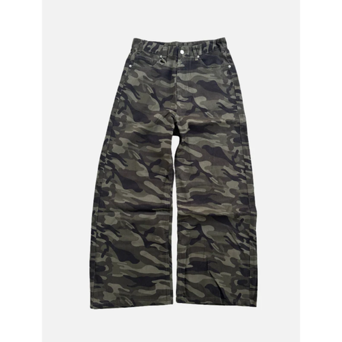 Camouflage Pants Baggy - Y2K Camo Streetwear-Tithesource-Army Green-S-