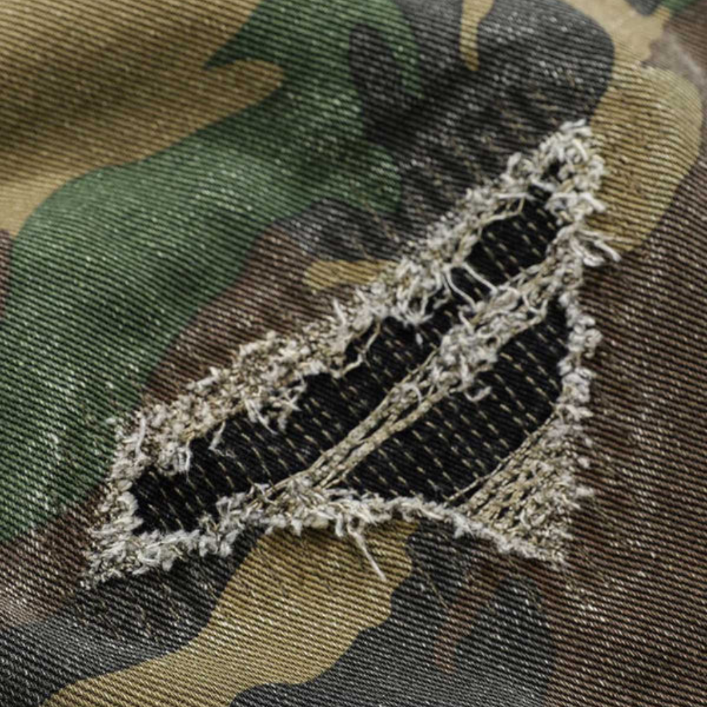 Cargo Pants Camo Baggy Wide Leg Ripped Camouflage Streetwear