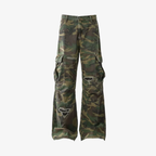 Cargo Pants Camo Baggy Wide Leg Ripped Camouflage Streetwear