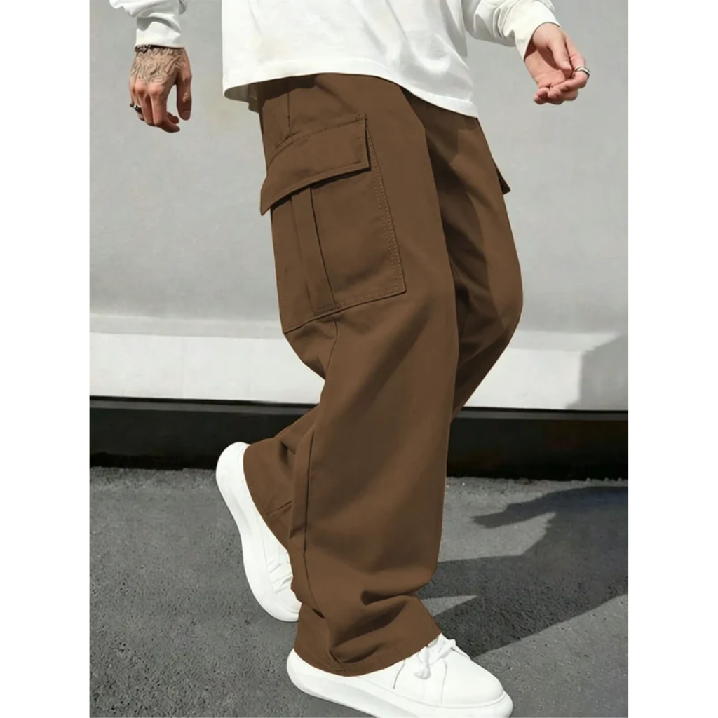 Cargo Pants Men Baggy Wide Leg Skate Streetwear