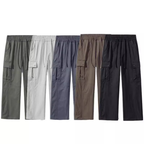 Cargo Pants Men Relaxed Wide Leg Drawstring Streetwear