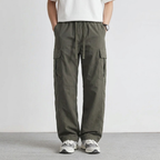 Cargo Pants Men Relaxed Wide Leg Drawstring Streetwear