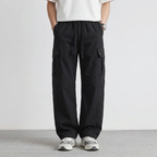 Cargo Pants Men Relaxed Wide Leg Drawstring Streetwear
