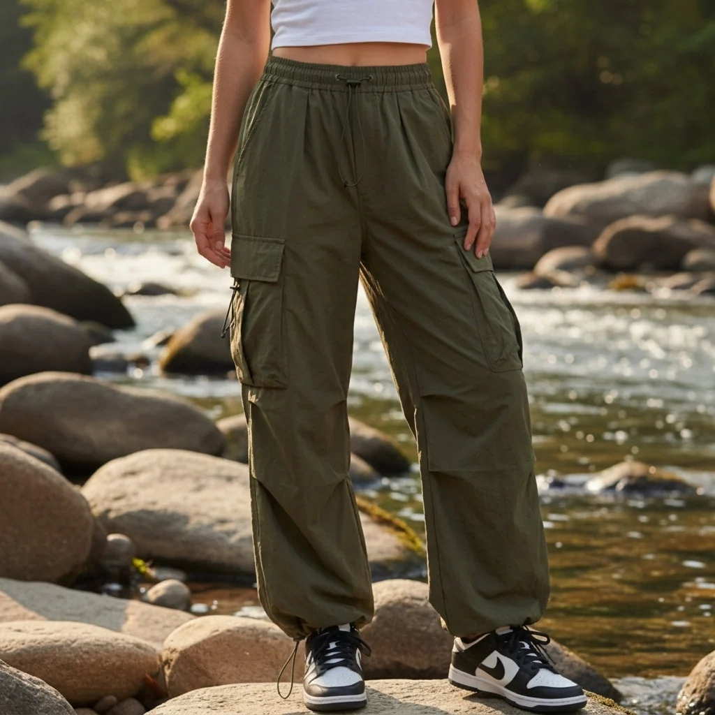 Cargo Pants Women Baggy Wide Leg Sweatpants Utility Streetwear